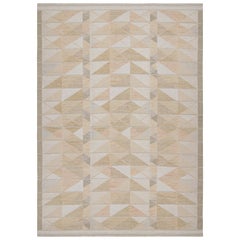 Rug & Kilim’s Scandinavian Style Kilim Rug in Beige-Brown Patterns