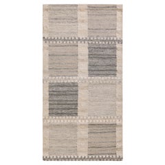 Alfombra Kilim de estilo escandinavo de Rug & Kilim en estampado geométrico gris beige