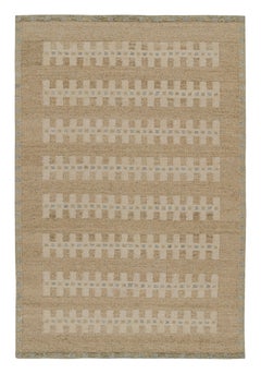 Rug & Kilim’s Scandinavian Style Kilim Rug in Beige with Geometric Patterns