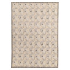Rug & Kilim: Tappeto Kilim in stile scandinavo con motivo geometrico blu e grigio