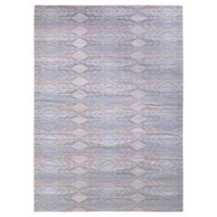 Rug
Kilim
s skandinavischer Kilim-Teppich in blau-grauem, geometrischem Muster