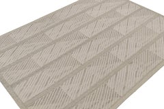 Rug & Kilim’s Scandinavian style Kilim rug in Gray & White Geometric Patterns