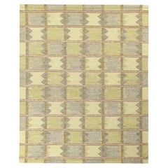 Rug 
Kilim
s Scandinavian Style Kilim Rug in Green, Gray Geometric Pattern (tapis de style scandinave à motifs géométriques verts et gris)
