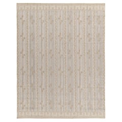 Alfombra Kilim de estilo escandinavo de Rug & Kilim en blanco, gris y beige geométrico