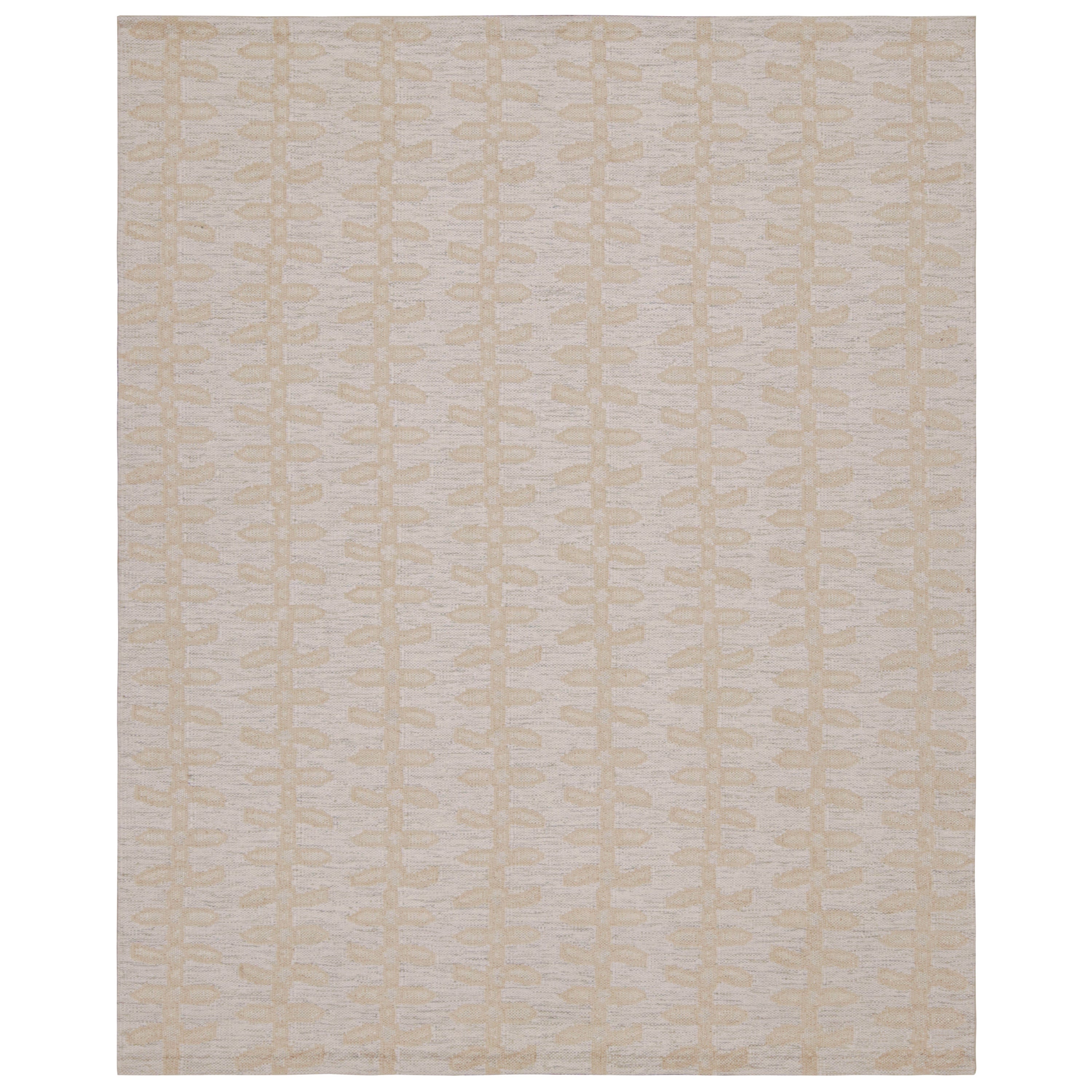 Tappeto Rug & Kilim in stile scandinavo con motivi floreali beige e grigi