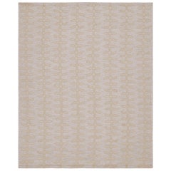 Rug & Kilim’s Scandinavian Style Kilim Rug with Beige & Gray Floral Patterns