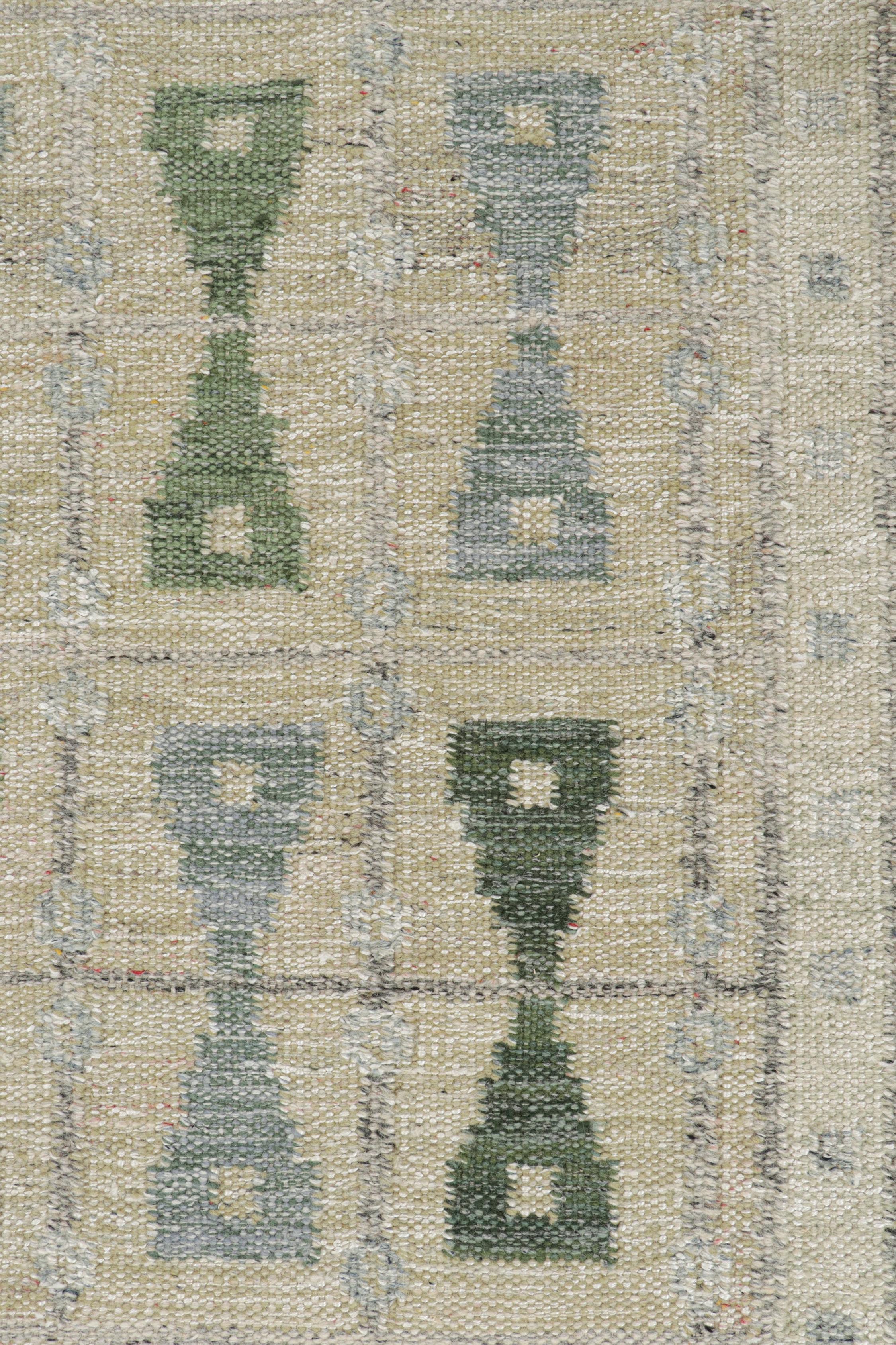 Rug & Kilim’s Scandinavian Style Kilim Runner in Beige with Geometric Patterns In New Condition For Sale In Long Island City, NY
