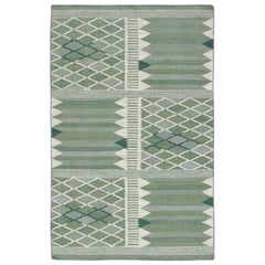 Rug & Kilim’s Scandinavian Style Kilim Runner in Beige with Geometric Patterns