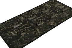 Rug & Kilim’s Scandinavian Style Kilim Runner Rug in Brown Geometric Patterns