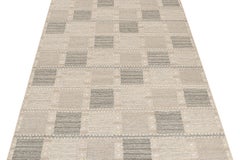 Kilim de style scandinave de Rug & Kilim avec motifs géométriques beige et gris