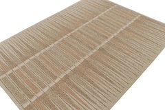 Rug & Kilim's skandinavischer Stil-Kilim mit beige-braunen geometrischen Mustern