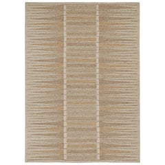 Rug & Kilim's Scandinavian Style Kilim with Beige & Brown Geometric Patterns (Kilim de style scandinave avec motifs géométriques beige et Brown)