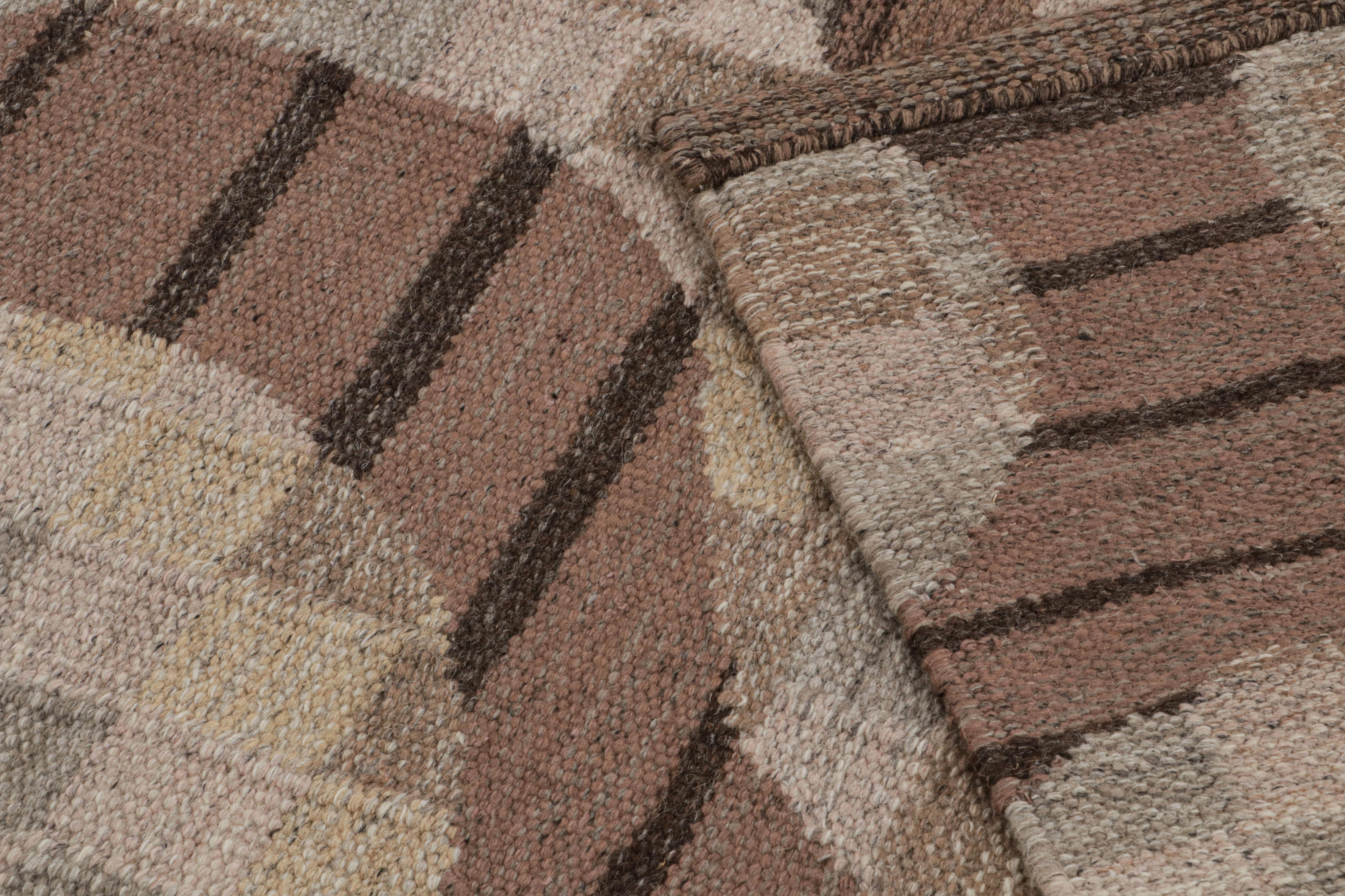 Kilim de estilo escandinavo de Rug & Kilim con motivos beige, marrón y gris Siglo XXI y contemporáneo en venta