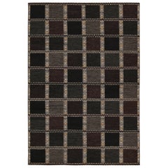Rug & Kilim's Scandinavian Style Kilim with Grid Geometric Pattern (Kilim de style scandinave avec motif géométrique)