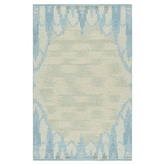 Rug & Kilim's Open Field-Teppich im skandinavischen Stil in Seegrasblau und Grüntönen
