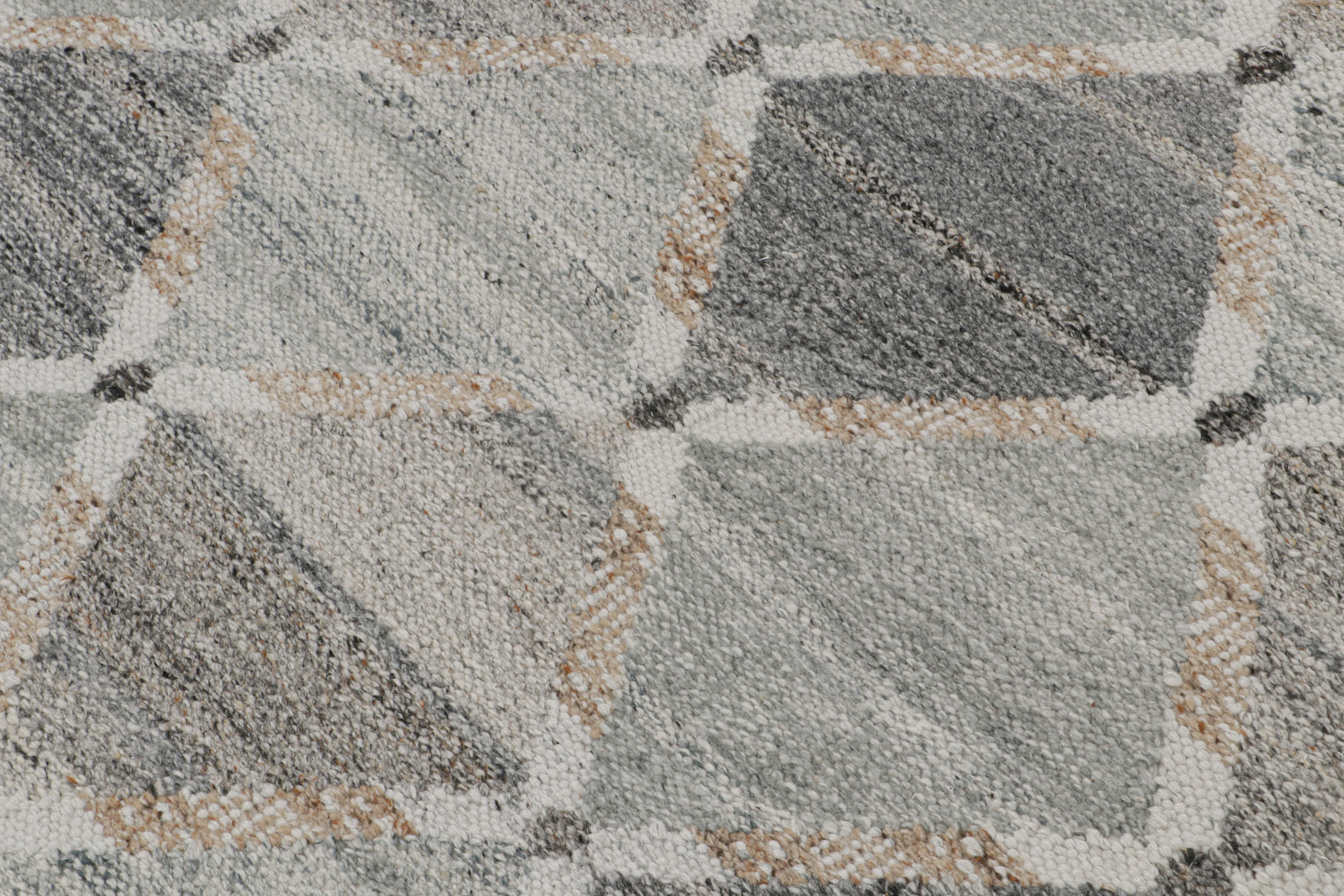 Rug & Kilim's Outdoor-Teppich im skandinavischen Stil mit geometrischen Mustern im Zustand „Neu“ im Angebot in Long Island City, NY