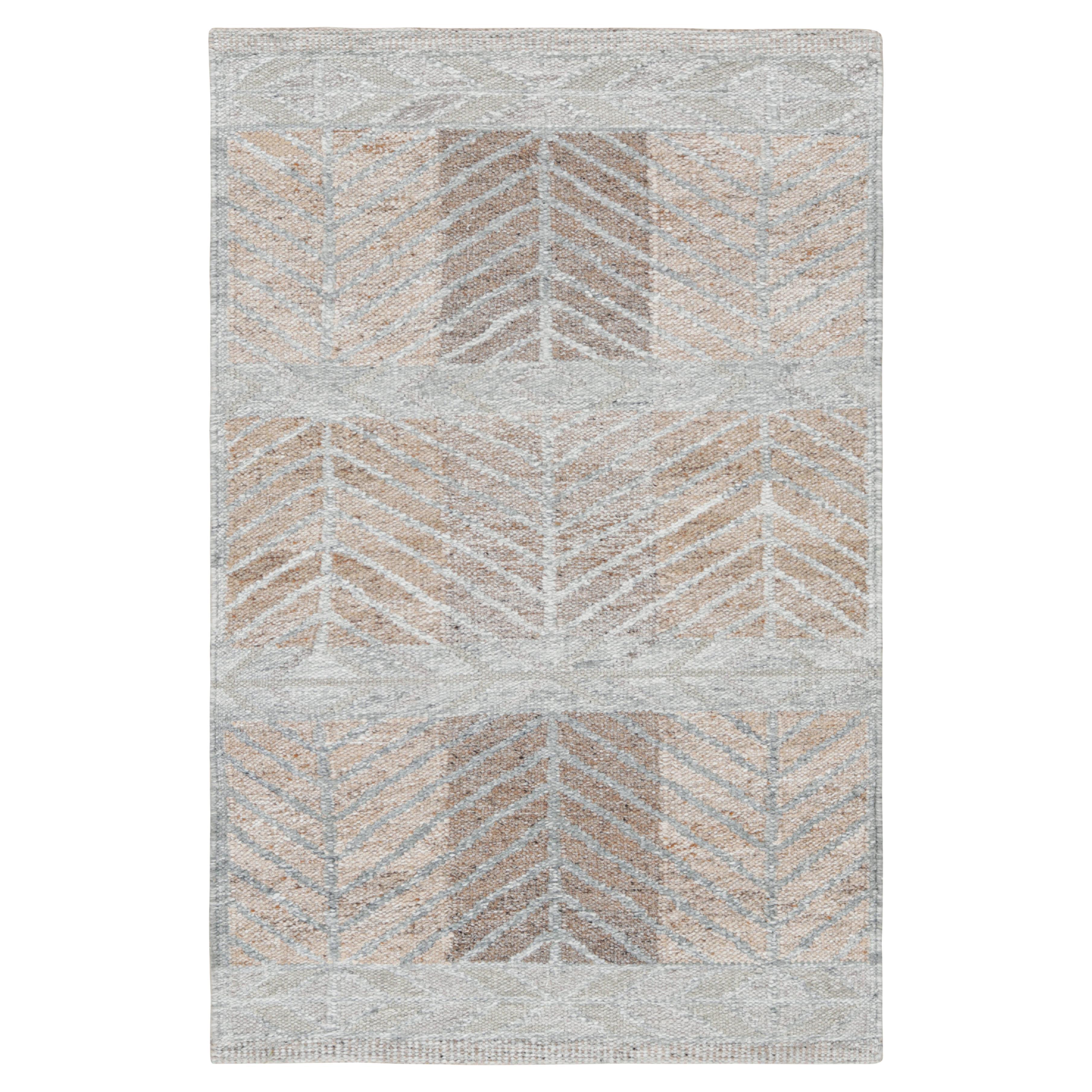 Rug & Kilim’s Scandinavian Style Outdoor Rug in Blue Gray with Geometric Pattern