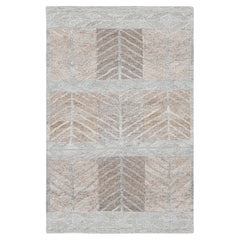 Rug & Kilim’s Scandinavian Style Outdoor Rug in Blue Gray with Geometric Pattern
