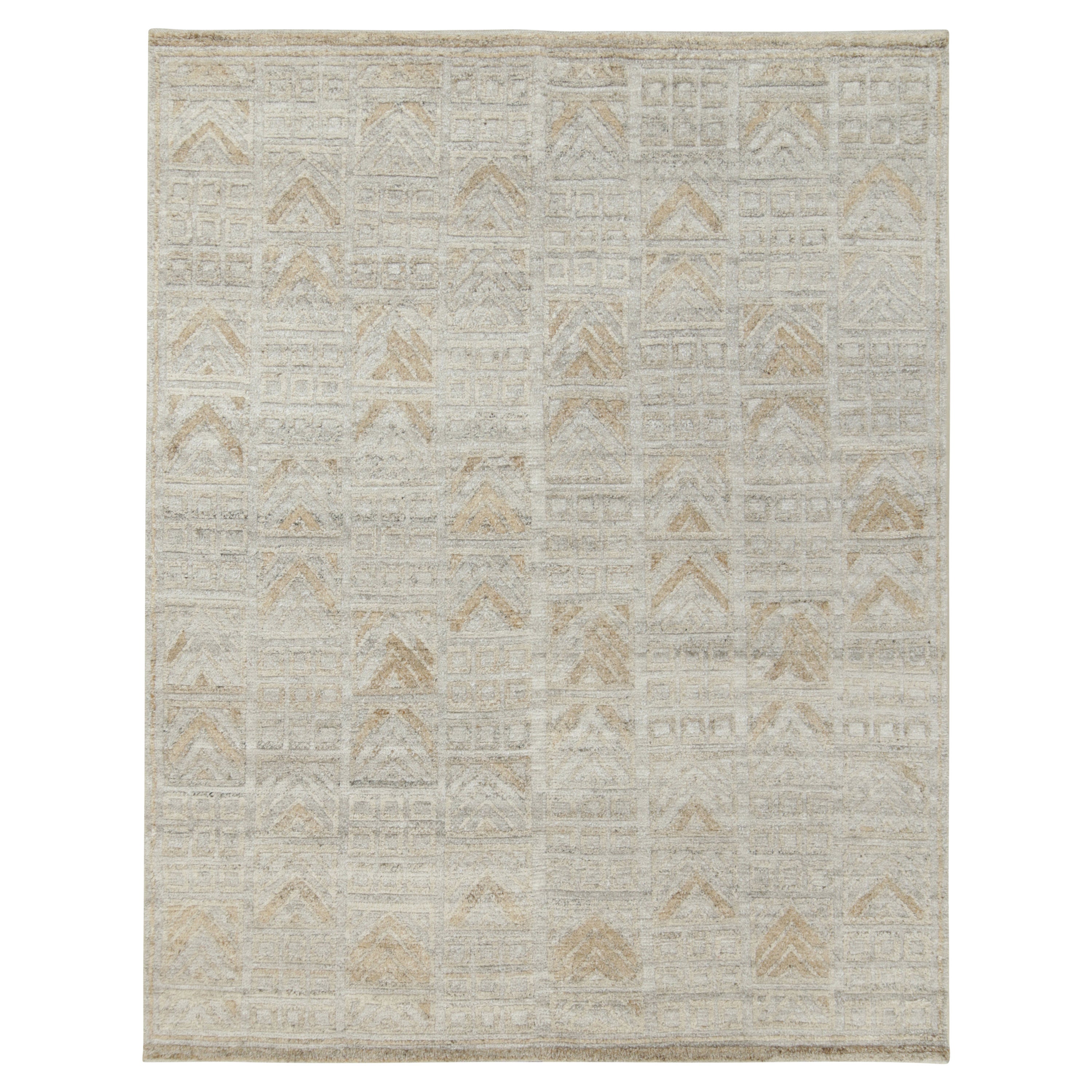 Tappeto da esterno in stile scandinavo Rug & Kilim con motivo geometrico grigio e beige