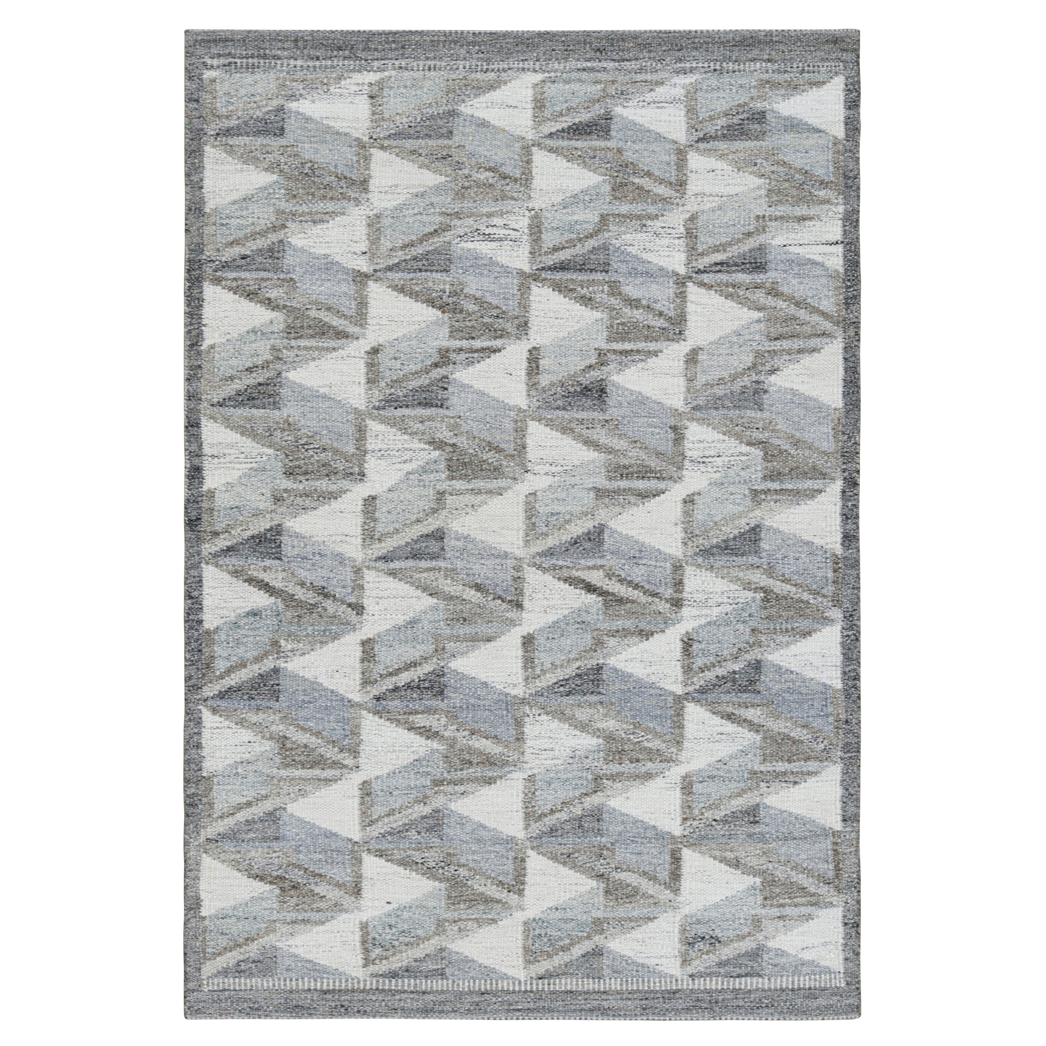 Tappeto da esterno in stile scandinavo Rug
Kilim con motivo geometrico blu e grigio
