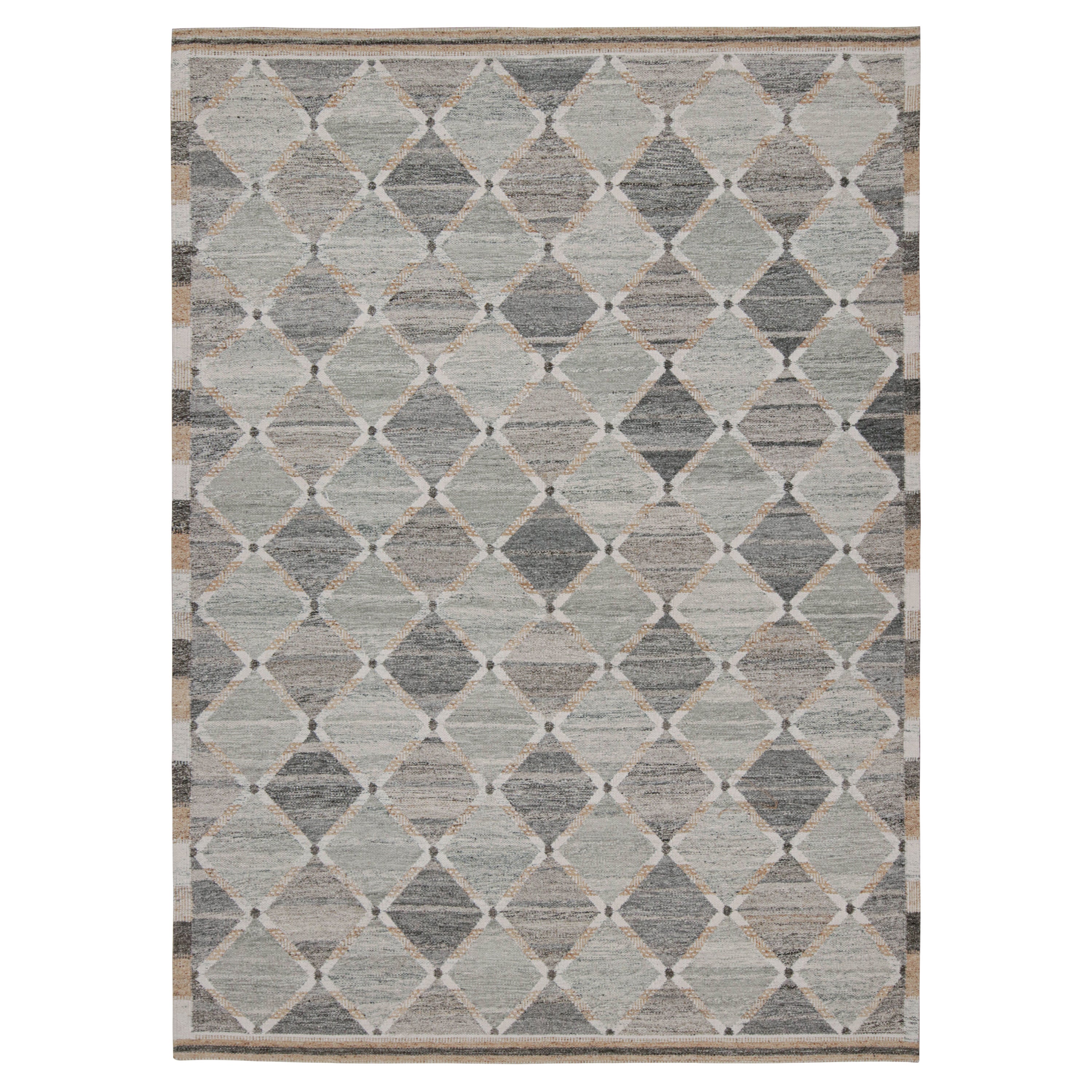 Rug & Kilim’s Scandinavian Style Outdoor rug with Geometric Patterns