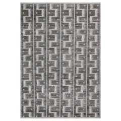 Tappeto da esterno in stile scandinavo con motivi geometrici grigi di Rug & Kilim