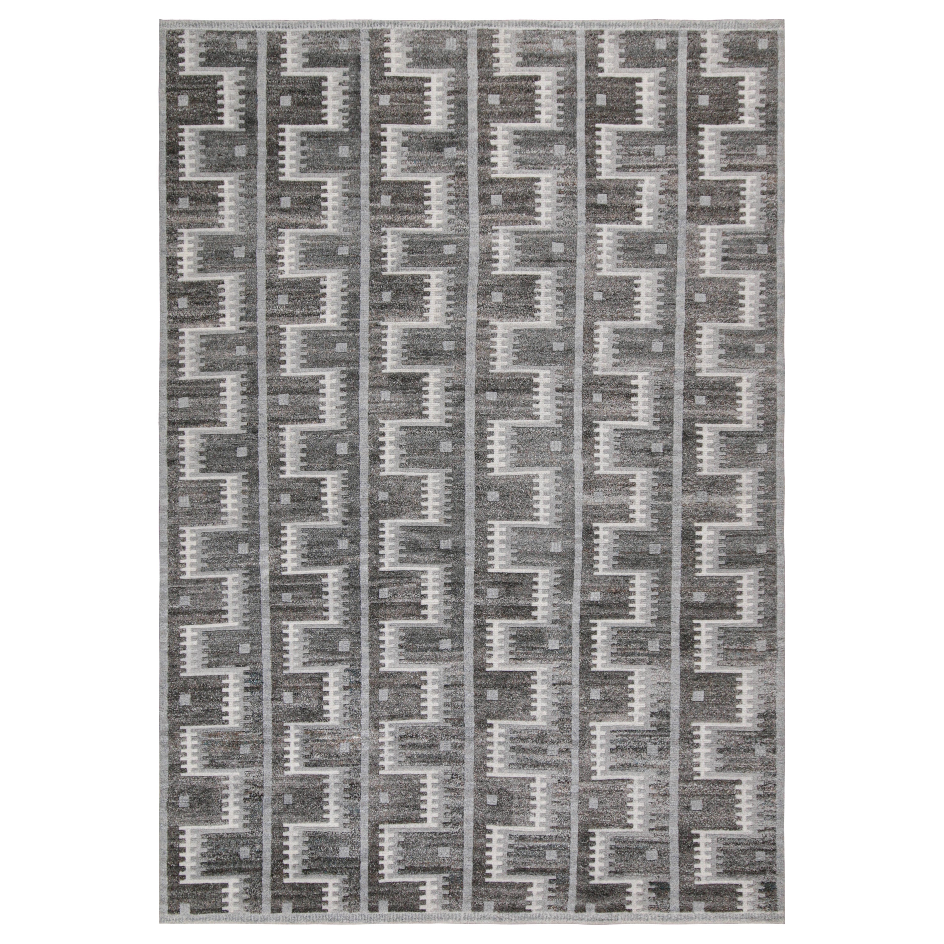 Rug
Kilim’s Scandinavian Style Outdoor Rug with Gray Geometric Patterns