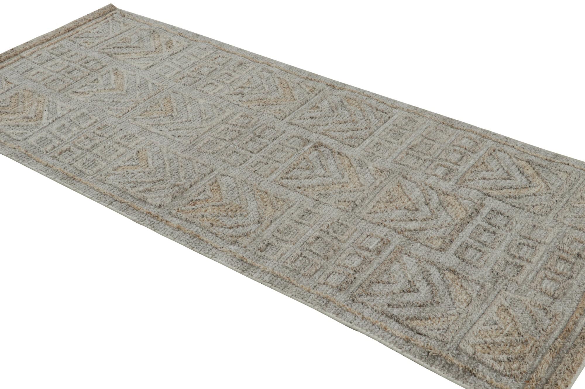 This 3×8 indoor-outdoor runner is a bold new addition to the Scandinavian Collection by Rug & Kilim. Hand-knotted in performance polyester, its design reflects a contemporary take on Swedish Deco style.

On the Design:

This rug enjoys an intricate