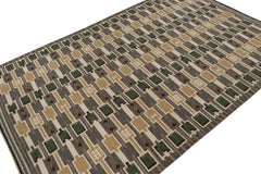 Rug & Kilim’s Scandinavian Style Oversized Kilim in Multicolor Geometric Pattern