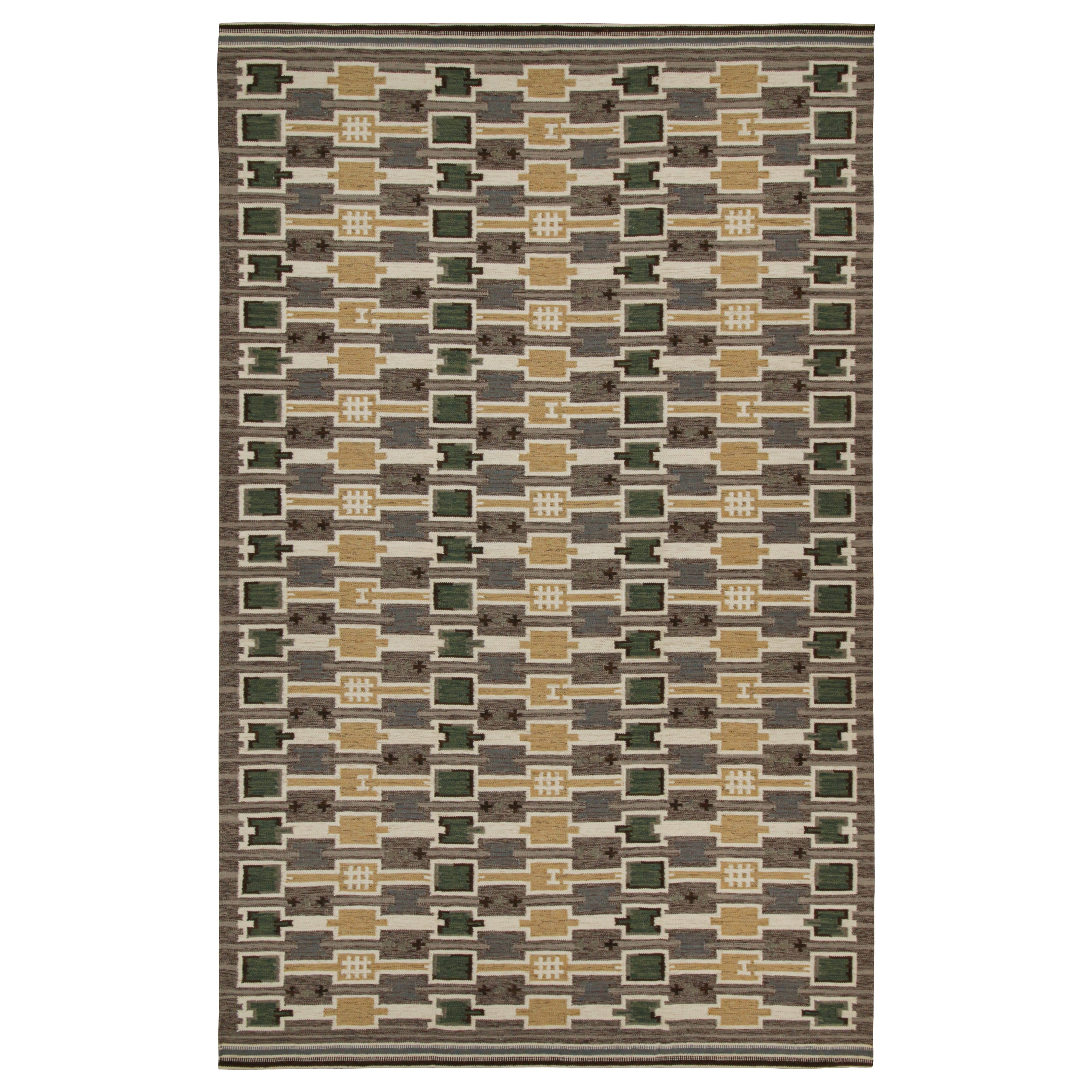 Rug 
Kilim’s Scandinavian Style Oversized Kilim in Multicolor Geometric Pattern