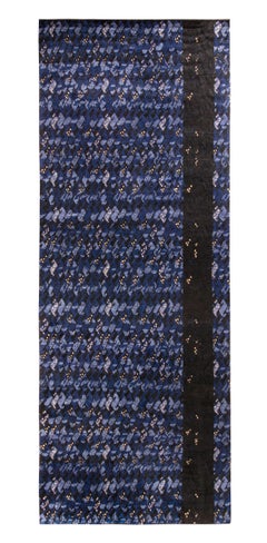 Alfombra de estilo escandinavo Rug & Kilim con diseño geométrico azul y negro