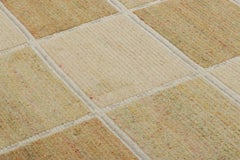 Rug & Kilim’s Scandinavian Style Rug, Beige-brown with Square Geometric Patterns