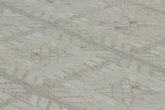 Rug & Kilim’s Scandinavian Style Rug, Cream White and Gray Geometric Patterns