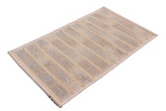 Rug & Kilim's Teppich im skandinavischen Stil Geometrisches Beige-Blau-Muster