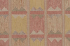 Rug & Kilim’s Scandinavian Style Rug, Geometric Patterns in Rose Pink & Yellow