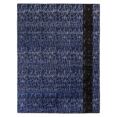 Alfombra de estilo escandinavo Rug & Kilim con diseño geométrico en azul y negro