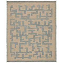 Tappeto in stile scandinavo Rug & Kilim con motivo geometrico beige e blu