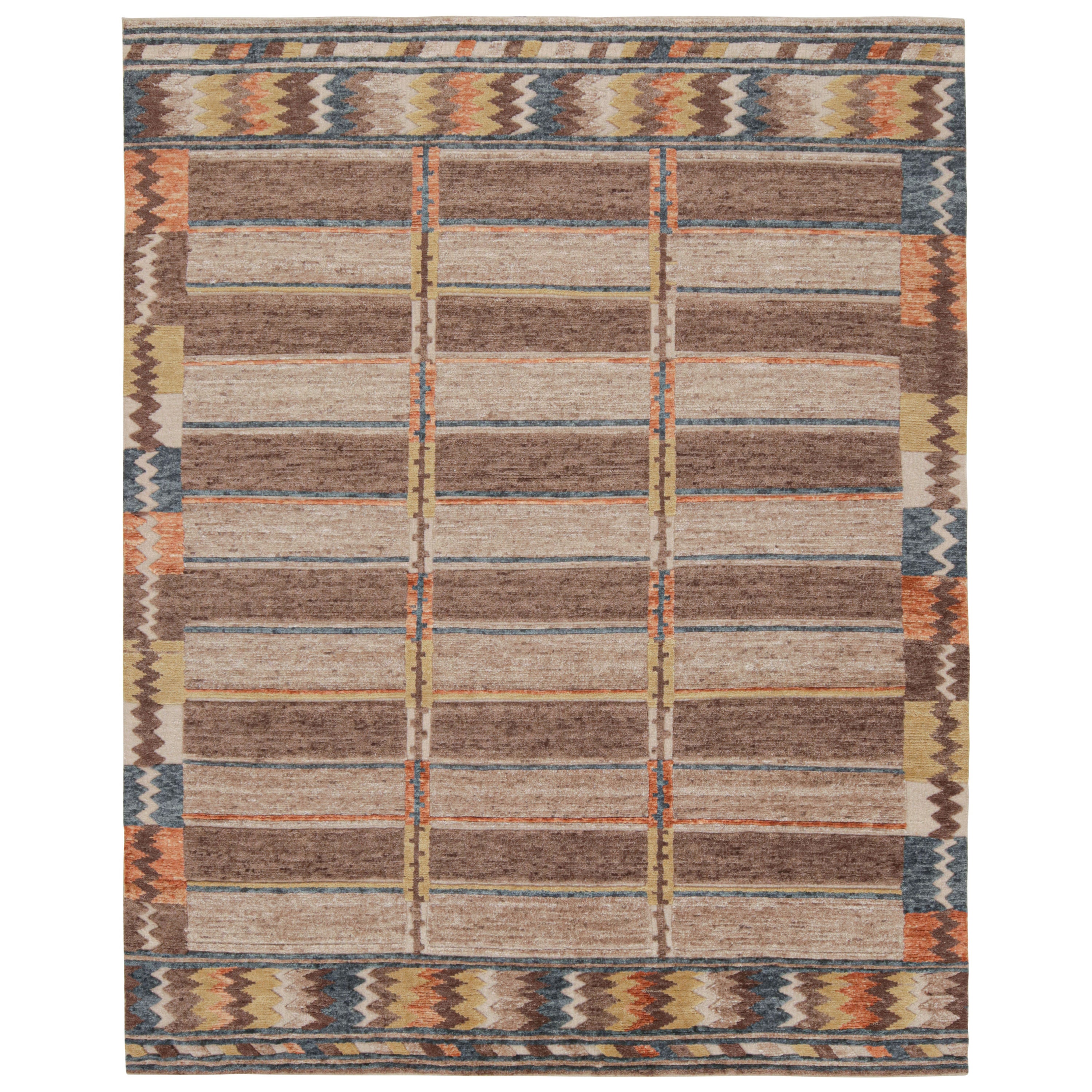 Tappeto in stile scandinavo Rug & Kilim con motivo geometrico beige e marrone