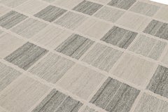 Rug & Kilim’s Scandinavian Style Rug in Beige and Gray Geometric Patterns