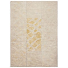 Rug & Kilim's Teppich im skandinavischen Stil in Beige und Grau mit geometrischen Mustern