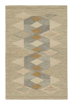 Rug & Kilim: Tappeto in stile scandinavo in beige e grigio con motivi geometrici