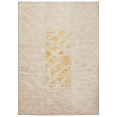 Rug & Kilim’s Scandinavian Style Rug in Beige and Gray, with Geometric Patterns