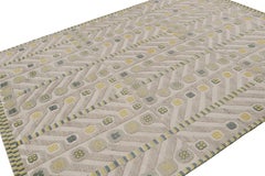 Rug & Kilim’s Scandinavian Style Rug in Beige and Taupe with Geometric Patterns