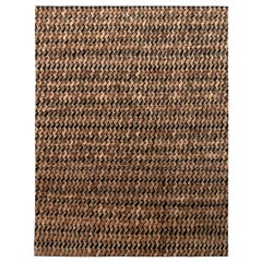 Rug & Kilim’s Scandinavian Style Rug in Beige-Brown and Black Geometric Pattern