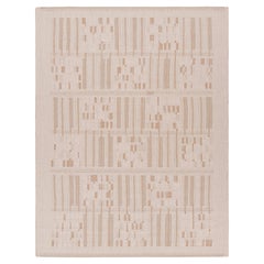 Rug & Kilim’s Scandinavian Style Rug in Beige-Brown and Cream Geometric Pattern