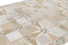 Tapis de style scandinave à motifs géométriques beige-brun et gris de Rug & Kilim