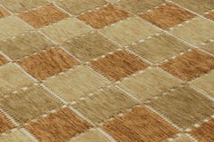 Rug & Kilim’s Scandinavian Style Rug in Beige-Brown and Rust Geometric Pattern