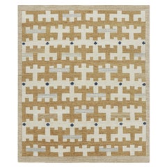 Alfombra de estilo escandinavo de Rug & Kilim con motivos geométricos en beige, marrón y blanco