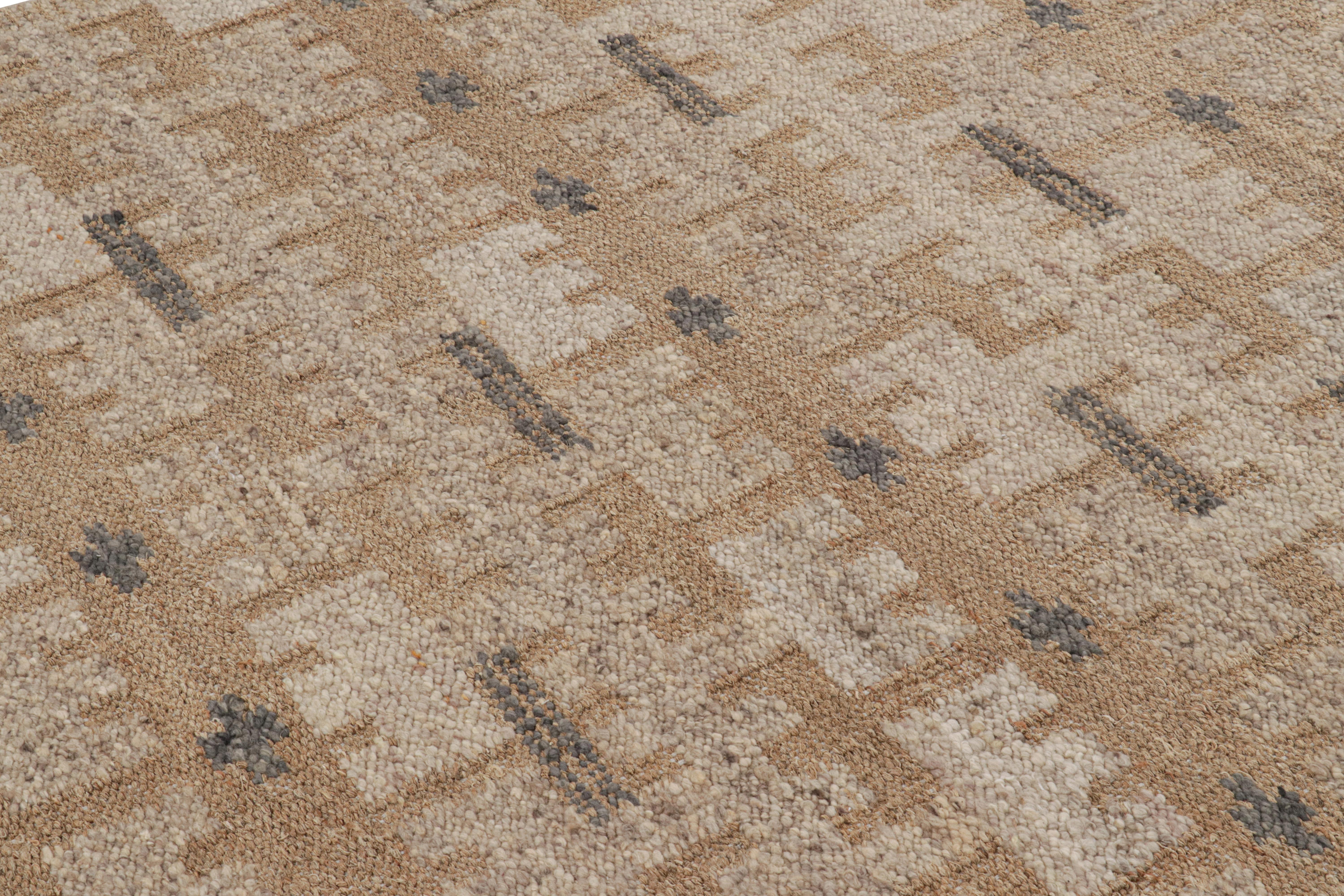 This 10x9 flatweave belongs to both our Nu and Natural lines of the collection—a play of handwoven wool and natural yarns in a high-and-low play of flatweave and boucle-like texture that’s a whole new way to look at the style. 

On the design: 

Our