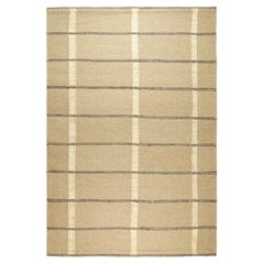 Rug & Kilim’s Scandinavian Style Rug in Beige-Brown Geometric Stripes